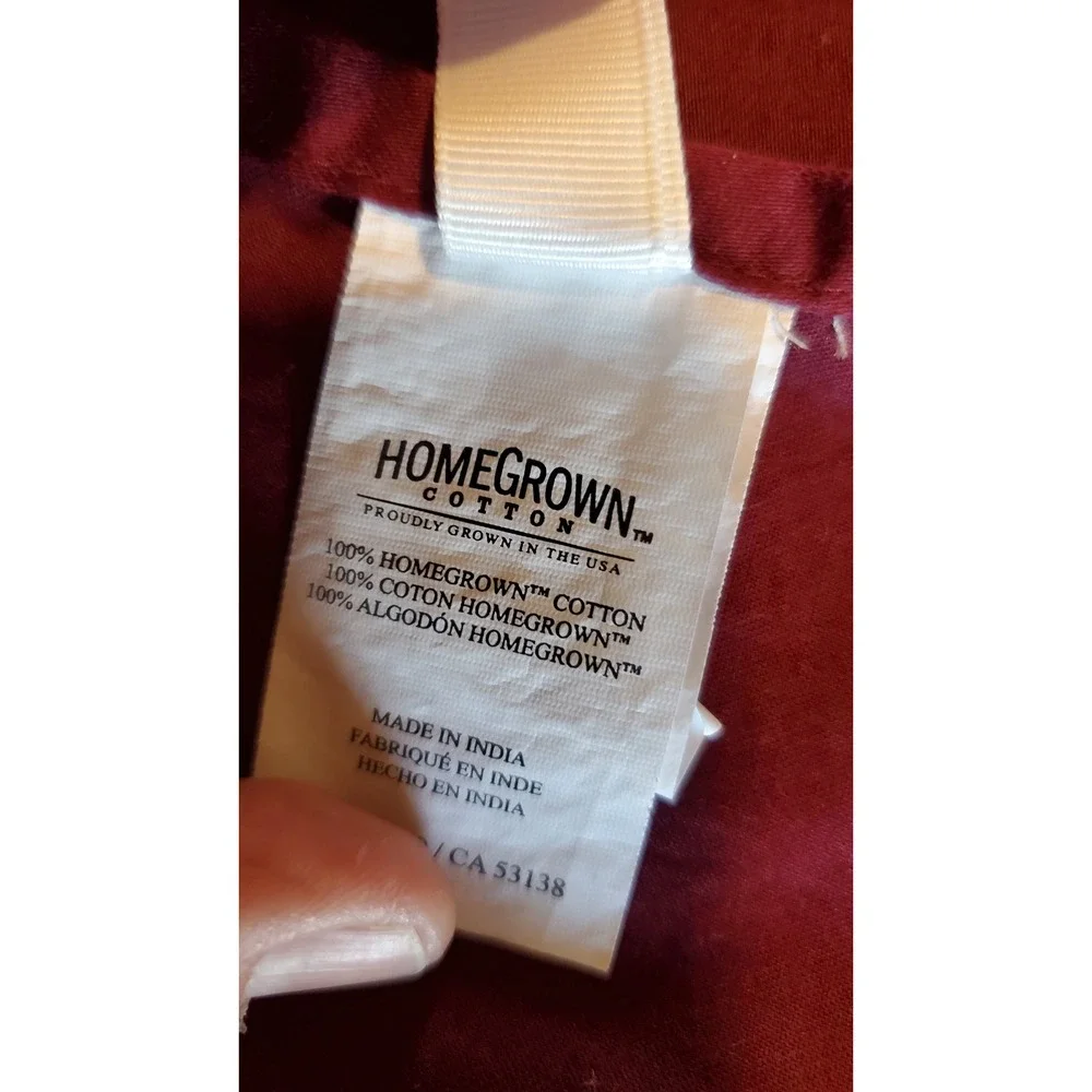 Heartland Homegrown Cotton Twin Flat Sheet & 3 Pillowcases Burgundy Red Bedding